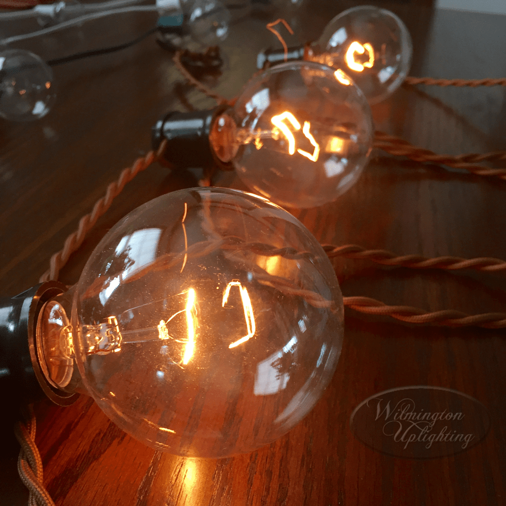 Edison string for wedding reception events and parties